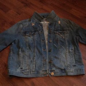 Victoria secrets distressed denim jacket
